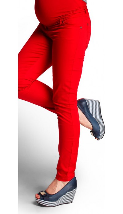 12 Pantalon grossesse slimy rouge - Enceinte et sexy : mes 50